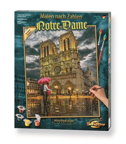 Schipper Malen nach Zahlen - Notre-Dame 609130817 - Schreibutensilien und kreative Auszeit: Erleben Sie mit diesem kompletten Set ein einfaches Malerlebnis, das auch Anfängern ein beeindruckendes Kunstwerk ermöglicht!