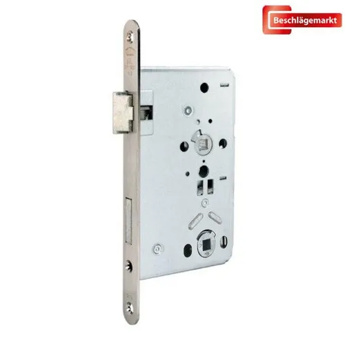 Einsteckschloss B-0515 für WC-Türen - Hochwertiges BKS Einsteckschloss für Abschlusstüren, ideal für Holz- und Stahltüren. Mit 2-tourigem Schlossriegel und robustem Edelstahl-Stulp für zusätzliche Sicherheit.