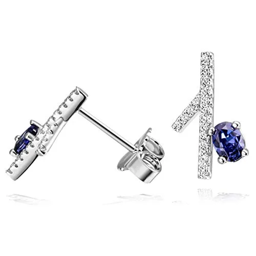 Goldmaid Damen-Ohrstecker bough blue 925 Sterlingsilber 2 tansanitfarbene Zirkonia