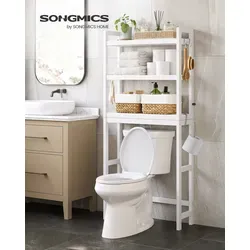 Toilettenregal Bambus weiß SONGMICS BTS01WT von SONGMICS