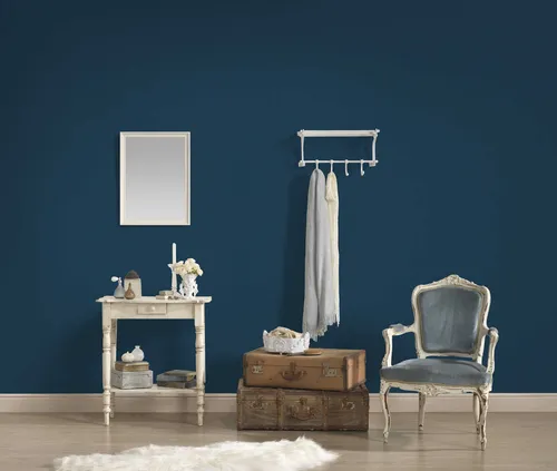 A.S. Création Vliestapete Blau Einfarbig 383679 - Hochwertige Vliestapete in Dunkelblau, 10,05 x 0,53 m, ansatzfrei und einfach zu verarbeiten - ideal für jeden Raum und leicht abziehbar bei Renovierungen.