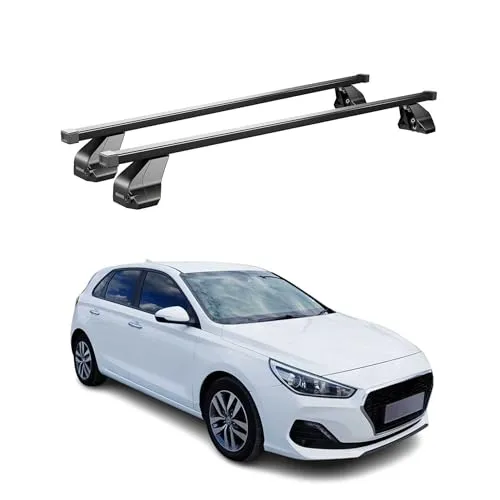 OMAC Dachträger Menabo Stahl Gepäckträger für Hyundai i30 (2016-2020) - Dachgepäckträger aus hochwertigem, wasserdichtem Stahl, abnehmbar und leicht. Ideal für Fahrräder, Ski und Kajaks – Ihre perfekte Lösung für Abenteuer und Reisen!