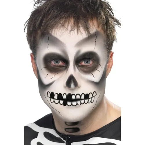 Totenkopf Make Up Halloween Schminke für Gruselpartys und Kostüme ideal