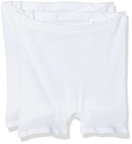 HUBER Damen Huber Damen Maxi Kurzes Bein 2er Pack Cotton 2 Pack Fine Rib Taillenslip, Weiß, 42 EU