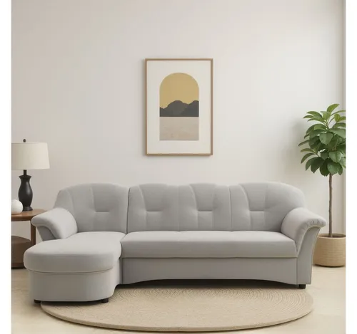 DOMO collection Ecksofa Flores Schlafsofa in silber von DOMO collection