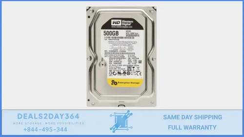 Western Digital WD 500GB RE4 HDD 7200RPM - 3,5 Zoll SATA Festplatte mit 500 GB, ideal für zuverlässige Datenspeicherung und schnelle Zugriffszeiten dank 7200 U/min und stoßfester Technologie.