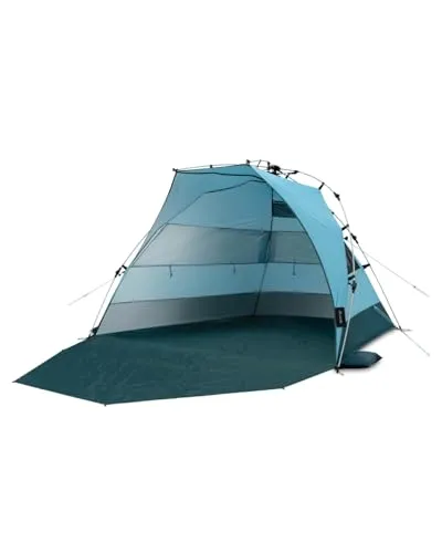 qeedo Quick Bay Pro Strandmuschel - Quick Up, Oceanblue, 160x240x150 cm, UV Schutz UPF 80