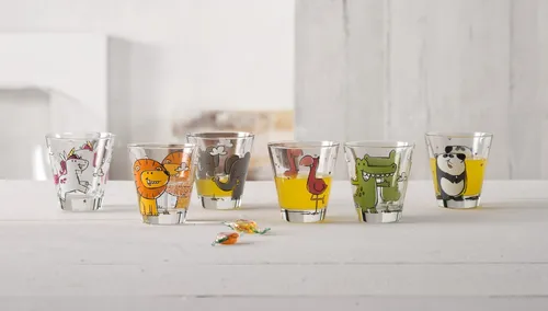 LEONARDO Kinderbecher BAMBINI, 6-teiliges Set aus Glas von LEONARDO
