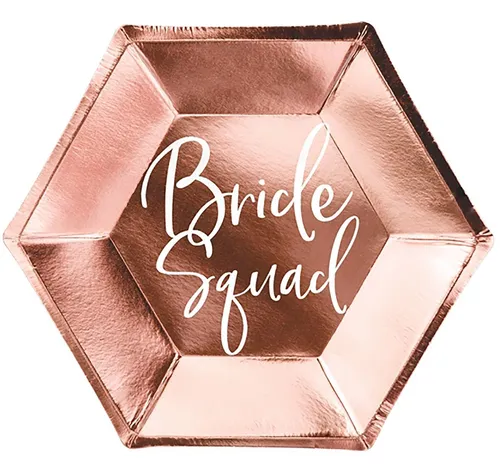 Teller Pride To Be Bride Squad rosé 6 Stück Ø 23 cm Tischdeko