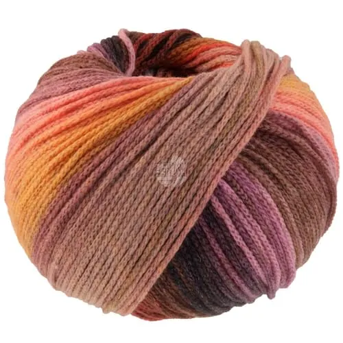 Lana Grossa Farfalla 10 - Lachs/Orange/Rosa/Grau/Graubraun/Anthrazit/Graulila/Fuchsia
