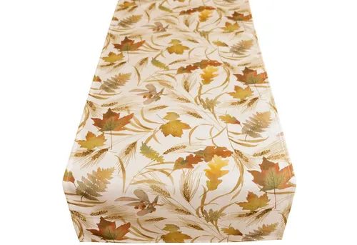 matches21 HOME & HOBBY Tischdecke Tischläufer Herbst 40 x 140 cm mit Motiv Herbstlaub als Alloverdruck (1-tlg), Tischdeko für Küche & Tisch