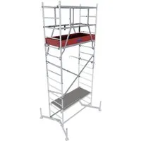 Krause Arbeitsgerüst 1.Aufstockung MONTO ClimTec Aluminium - Gerüst für sichere Arbeiten in der Höhe, leicht und robust aus Aluminium, ideal für Handwerksprofis und Heimwerker.