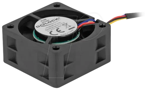 DELOCK 67299 - Axiallüfter, 24 V DC, 40 x 40 x 20 mm, schwarz