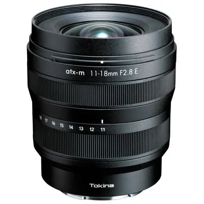 Tokina ATX-M 11-18mm f/2.8 für Sony E-mount - Weitwinkel-Objektiv mit durchgehender Blende von f/2.8, ideal für Landschafts- und Architekturfotografie.