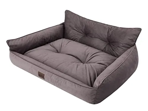 DOGGY XXL Hundebett - 106 x 80 cm, Braun Fancy - Hochwertiges Hundebett für großen Komfort, OEKO-TEX zertifiziert und leicht zu reinigen. Ideal für einen erholsamen Schlaf Ihres Vierbeiners!