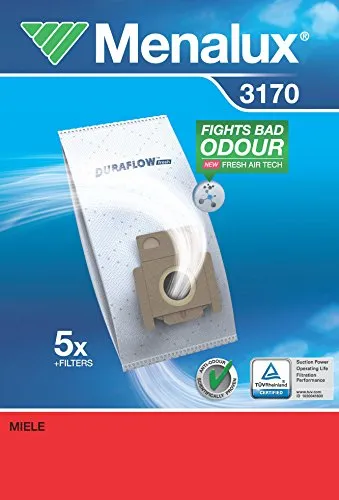 Menalux 3170, Duraflow, 5 Staubbeutel, Weiß, Korallenrot