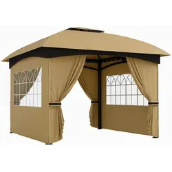 Outsunny Pavillon Beige, 335x285 cm in beige von Outsunny