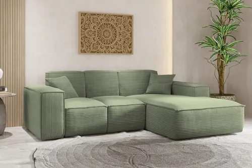 Kaiser Möbel Ecksofa SIENA L-Form, Hellgrün von Kaiser Möbel