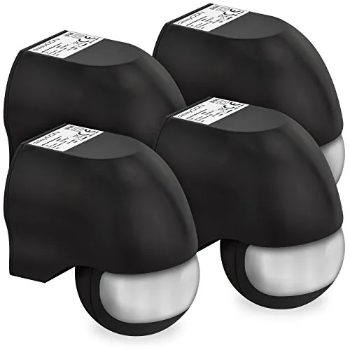 deleyCON Bewegungsmelder 4x Infrarot in schwarz von deleyCON