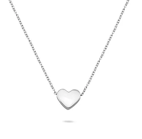 Nuoli® Herzkette Silber 925 (45 cm) filigrane Kette mit Herz für Damen, Halskette mit Herzanhänger, 925 Sterling Silber Schmuck