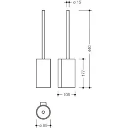 HEWI System 162 WC-Bürstengarnitur von HEWI