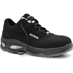 Sicherheitshalbschuh MILOW Low ESD S2 SRC, Größe 45 - schwarz - Arbeits- & Schutzkleidung: Atmungsaktiver, lederfreier Sicherheitshalbschuh mit ESD-Schutz und rutschhemmender Laufsohle für optimalen Komfort und Sicherheit bei elektrostatischen Risiken.