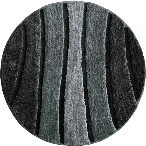 REDBEST Badematte Louisville rund grau 90 cm Ø in grau von REDBEST