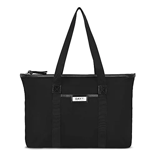 DAY ET Gweneth Work Schultertasche Shopper Schwarz - Damen-Schultertaschen, stilvolle und geräumige Tasche aus 100% Nylon, ideal für Laptop und Dokumente, mit langen Riemen für bequemes Tragen.