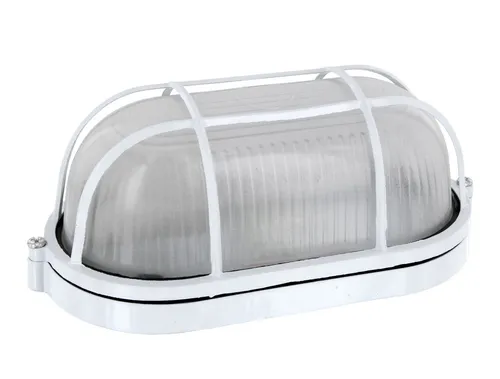 Aluminium Kellerleuchte E27 IP54 Kellerlampe Glas Metall Wandleuchte Bulkhead