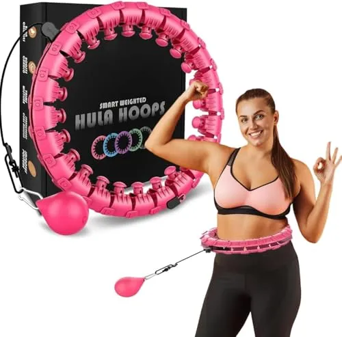 K-MART Smart Hula Ring Hoops - Fitnessreifen mit 360-Grad-Auto-Spinning-Ball für effektives Taillentraining und Massage. Ideal zur Gewichtsabnahme und Verbesserung der Flexibilität in nur 15 Minuten täglich.