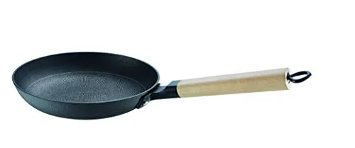 Rohe Germany Bratpfanne John, 24 cm - Eisenpfanne mit DUOTEC-Antihaft-Beschichtung - Pfanne für Induktion und alle Herdarten, mit schneller Brattemperatur und gesundem Wabenmuster für fettfreies Braten.