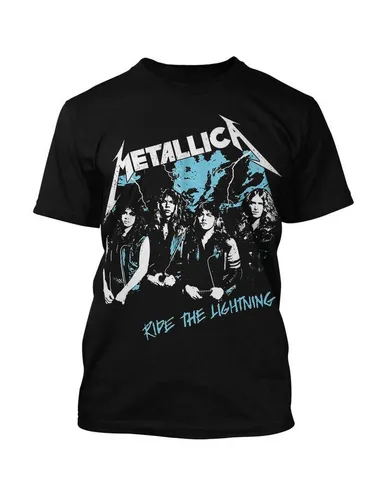 Metallica Vintage Ride The Lightning T-Shirt XL - Herren-Shirt aus 100% Baumwolle, im angesagten Vintage-Stil mit dem ikonischen 'Ride The Lightning' Print – perfekt für Rockfans und Streetwear-Liebhaber.