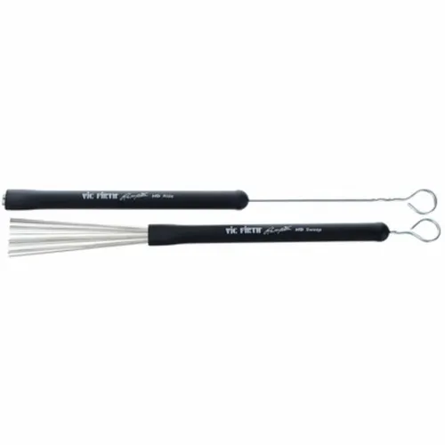 VIC FIRTH Russ Miller Wire Brushes (RMWB) - Sticks, Besen & Schlägel - Perfekte Wahl für sanfte und präzise Schlagtechniken auf Bassdrum, Snaredrum und Tom.