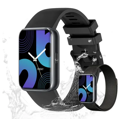 Valdus Herren's Telefonfunktion IP68/1ATM Wasserdicht Fitness-Tracke Smartwatch (1.75 Zoll, Android/iOS), Luxuriöse Fitnessuhr mit SpO₂, Stressanalyse & über 120 Sportmodi