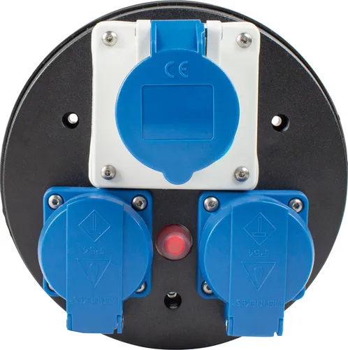 3-Fach Steckdoseneinsatz Kabeltrommel Außen 400V in blau von as - Schwabe