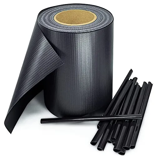 TRISENS Sichtschutzstreifen 35m x 19cm, Anthrazit - Robuster Sichtschutzzaun aus PVC, ideal für Garten und Balkon, inklusive 30 Befestigungsclips für einfache Montage.