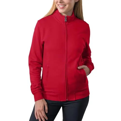 HRM Damen Premium Full-Zip Sweat Jacket I Fair Trade Damen-Sweatjacke, 360 g/m² I Aus 70% Baumwolle & 30% recyceltem Polyester