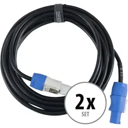 Pronomic Power Twist 5 Stromkabel 5m 2x Set in schwarz von Pronomic