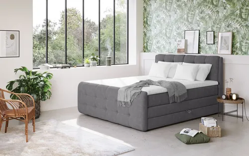 COTTA Boxspringbett Fort mit Bettkasten und Topper – Platzwunder für Ihr Schlafzimmer - Das Boxspringbett »Fort mit Bettkasten« von COTTA bietet nicht nur zusätzlichen Stauraum, sondern auch hohen Schlafkomfort dank Bonnell-Federkern und Komfortschaum-Topper. Ideal für erholsame Nächte!