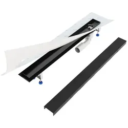 Aquabad® Duschrinne SDS Schwarzmatt Edelstahl 100 cm von Aquabad