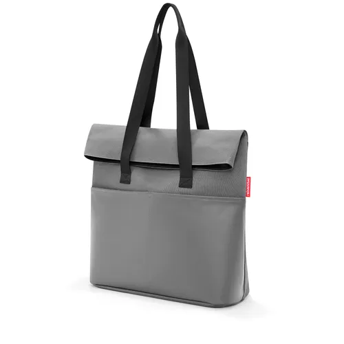 reisenthel foldbag, Schultertasche, Handtasche, Shoppingtasche, Umhängetasche, Canvas, Canvas Grey, 23 L, UR7050
