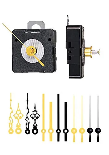 Quarz-Uhrwerk-Set, Einbau-Durchmesser 78 mm, 56 x 56 x 17 mm, inkl. Zeigerpaare