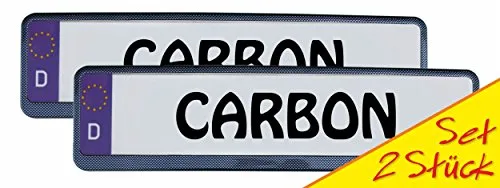 carstyling XXL Design Kennzeichenrahmen Carbon 2 Stück