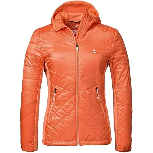 Schöffel Hybrid Jacket Stams Women melon (5310) 42 - Funktionsjacke mit 4D BODY MAPPING Technologie für maximale Bewegungsfreiheit und Atmungsaktivität. Wasserabweisend, superleicht und ideal für sportliche Wanderungen.