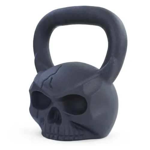 Totenkopf Kettlebell 20 kg - Ausgefallene Gusseisen Kugelhantel im Skull-Design - Kugelhanteln für Krafttraining, einzigartiges Skull-Design und robustes Gusseisen für ein effektives Workout.