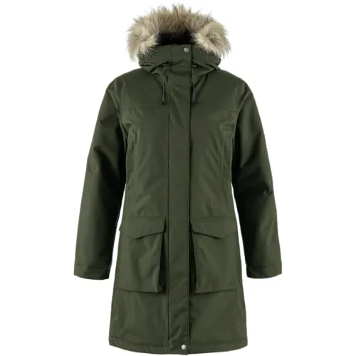 Fjällräven Nuuk Lite Parka Women Deep Forest (XL) - Funktionsjacke, leicht und ideal für milderes Wetter, wasserdicht, winddicht und atmungsaktiv mit großzügigem Schnitt für optimalen Komfort.