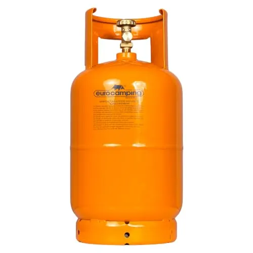 GARDINGER Gasflasche 5 kg leer für Propan Butan selbst befüllbar mit Kragen 3/8