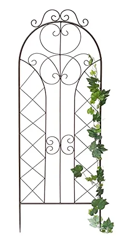 DanDiBo Rankhilfe für Kletterpflanzen Metall XXL H-150 cm - Stabiles Rankgitter aus geschmiedetem Metall mit dekorativem Rankmuster, ideal für Rosen und Efeu. Vielseitig einsetzbar als Sichtschutz oder Beeteinfassung – perfekt für jeden Garten!