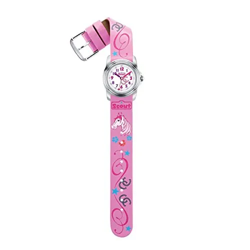 Scout Mädchen Analog Quarz Uhr 280301022 - Armbanduhren für Mädchen, schicke und wasserabweisende Uhr bis 5 bar, ideal für den Alltag mit stylischem Kunstlederarmband.