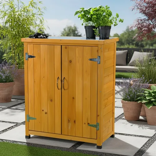 Feel2Home Geräteschuppen aus Holz mit 2 Türen